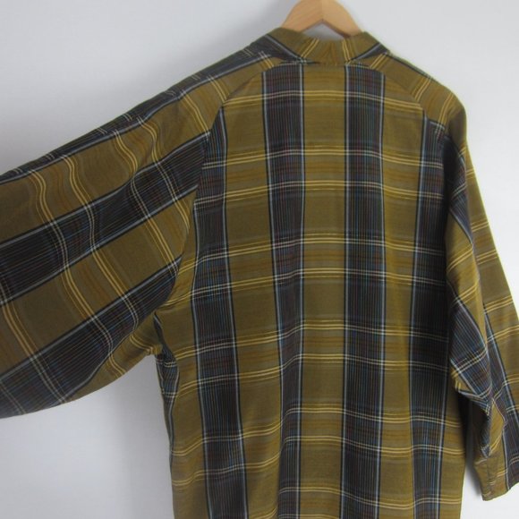 Vtg Ziegfield Le Follie Di Womens M Gold Plaid LS Blazer Jacket Oversized Italy - Picture 6 of 12